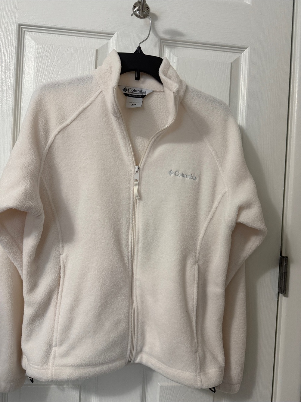 Columbia Women's Cream Full-Zip Teddy Fleece Jacket